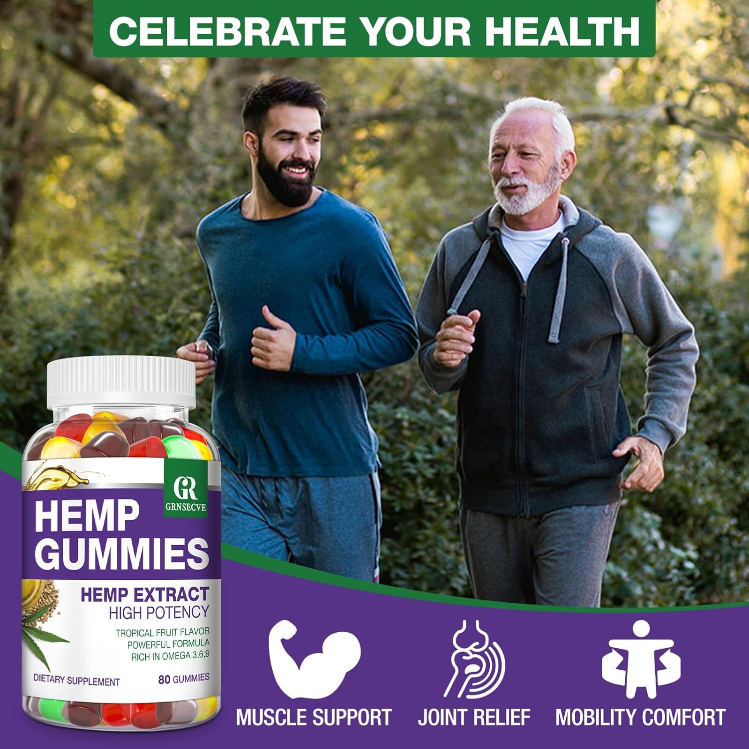 Hemp Gummies for Sleep, Pain, Anxiety - High Potency Pure Extra Strength Hemp Oil Infused Gummy Bears - 100% Natural Sleep Gummies Edibles for Adult (2 Packs) - Image 4