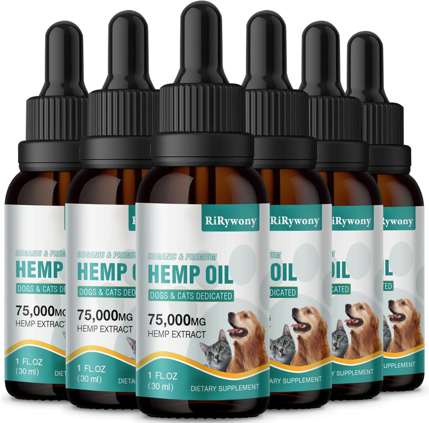 Hemp Oil for Dogs and Cats 6 Packs - Anxiety,Pain,Stress,Arthritis Sеizures Rеlief - Organic Pet Calming Drops Dog Relaxants - Skin Нiр Jоint Hеalth