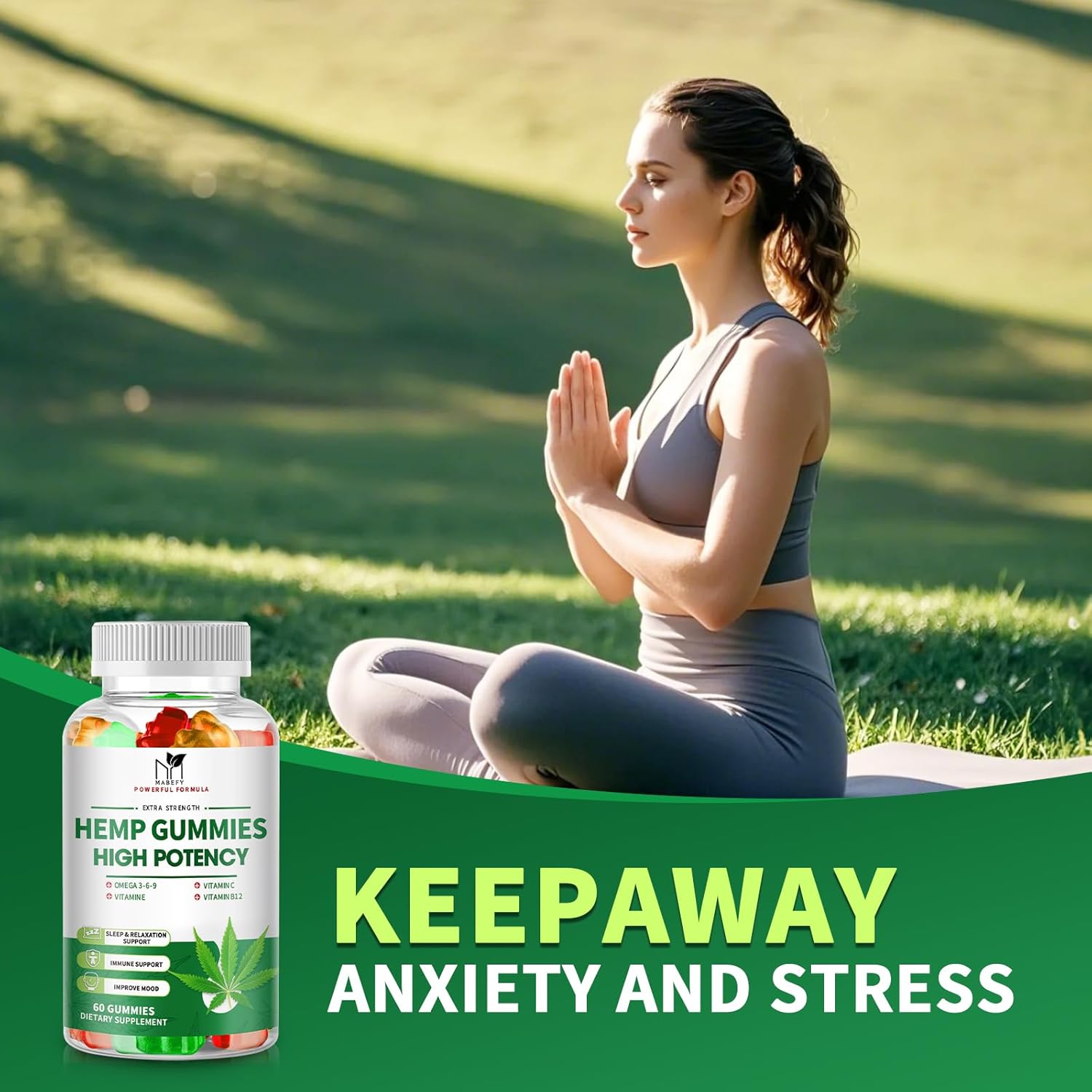 2 Pack Hemp Gummies for Sleep, Relaxation - Extra Strength with Magnesium & Vitamins - High Potency Natural Hemp Oil Extract Supplement, Vegan Gummy Bears, Fruit Flavor - Image 4