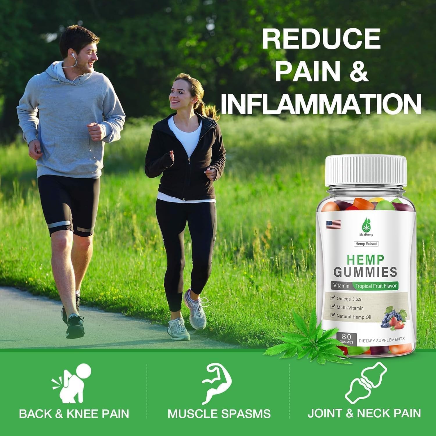 2 Packs Hemp Gummies for Sleep, Pain, Anxiety - High Potency Advanced Extra Strength with Pure Natural Hemp Oil - Hеmp Gummy for Adults - Image 4