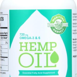 Manitoba Harvest Hemp Seed Oil Capsules - 60 count (pack of 1) 1000mg ea.