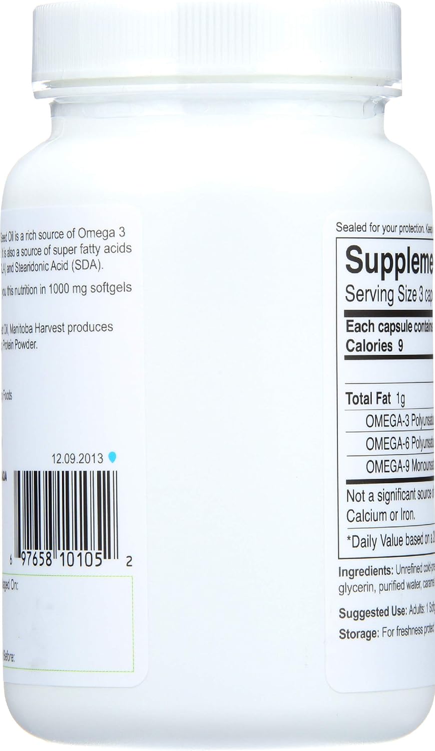 Manitoba Harvest Hemp Seed Oil Capsules - 60 count (pack of 1) 1000mg ea. - Image 2