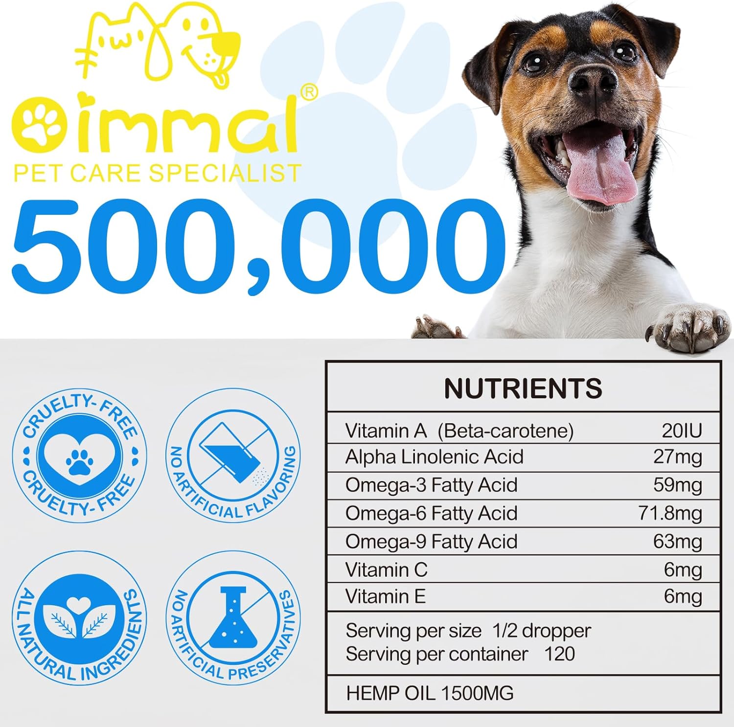 Pet Oil for Dogs and Cats Anxiety Stress Pain Relief Joint Hip Аrthritis Sleep Aid Calming Oil Drop Improves Skin & Coat, Natural Extract Treats Dog Calming Oil 60ML - Image 2