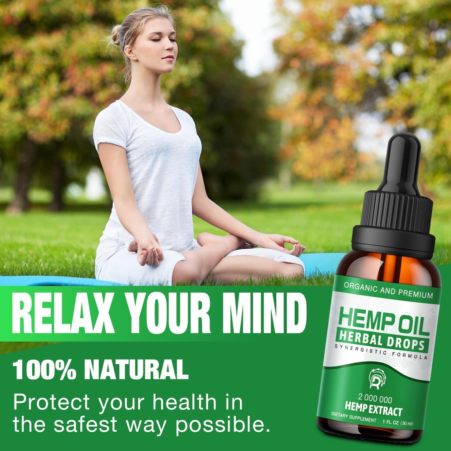 Неmр Oil Drops High Potency - 2,000,000 Maximum Strength Organic Неmр Tincture for Pain Relief, Skin, Anxiety- Natural Неmр Oils Extract-Неmр Supplements Vegan, Non-GMO, 2 Pack - Image 6