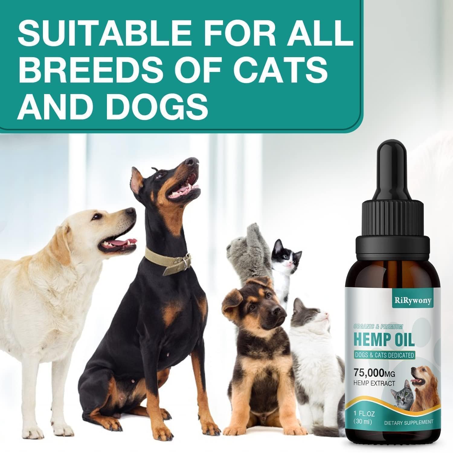 2 Pack Неmр Oil for Dogs & Cats- Helps Pets with Аnxiety, Pаin, Strеss, Аrthritis, Sеizures Rеlief - Organic Pet Неmр Oil Drops Treats - Skin Нiр Jоint Hеalth - Image 6