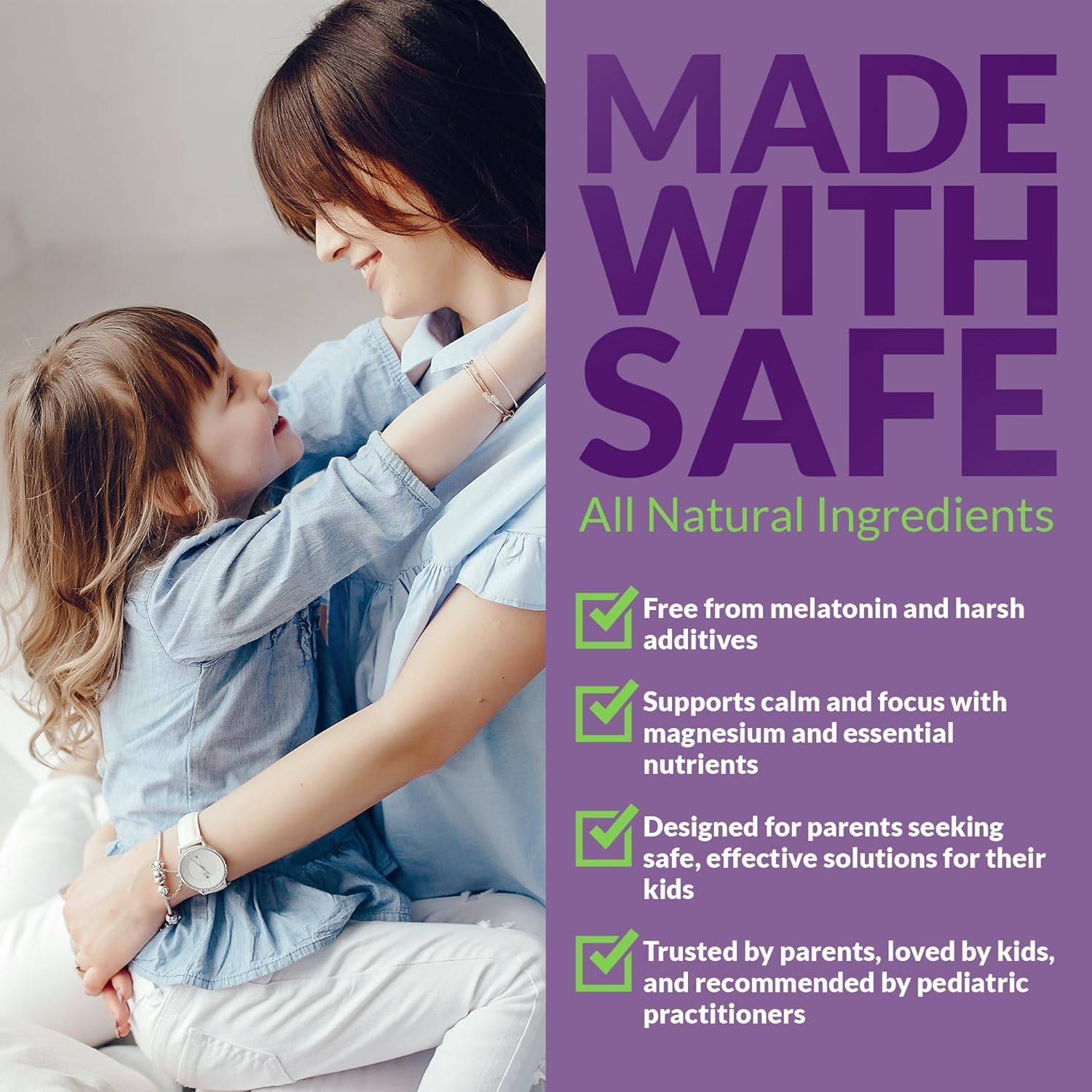 Kids Magnesium Chewable Tablets - Sugar-Free & Melatonin-Free Supplement for Calm, Focus & Healthy Stress Balance with Fast-Absorbing Magnesium + L-Theanine, Mixed Fruit Flavor (60 Count) - Image 6