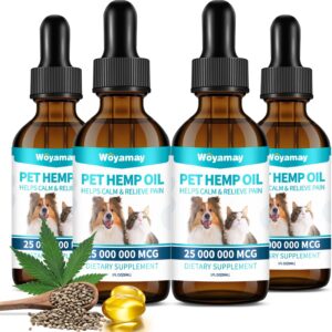 Camling Oil for Dogs and Cats - Camling Oil Drops Rich in Omega 3, 6, 9 and Organic Extract Helps Pets with Šnxiеty & Strеss, Hip & Joint, Skin & Coat Support (4 Pack)
