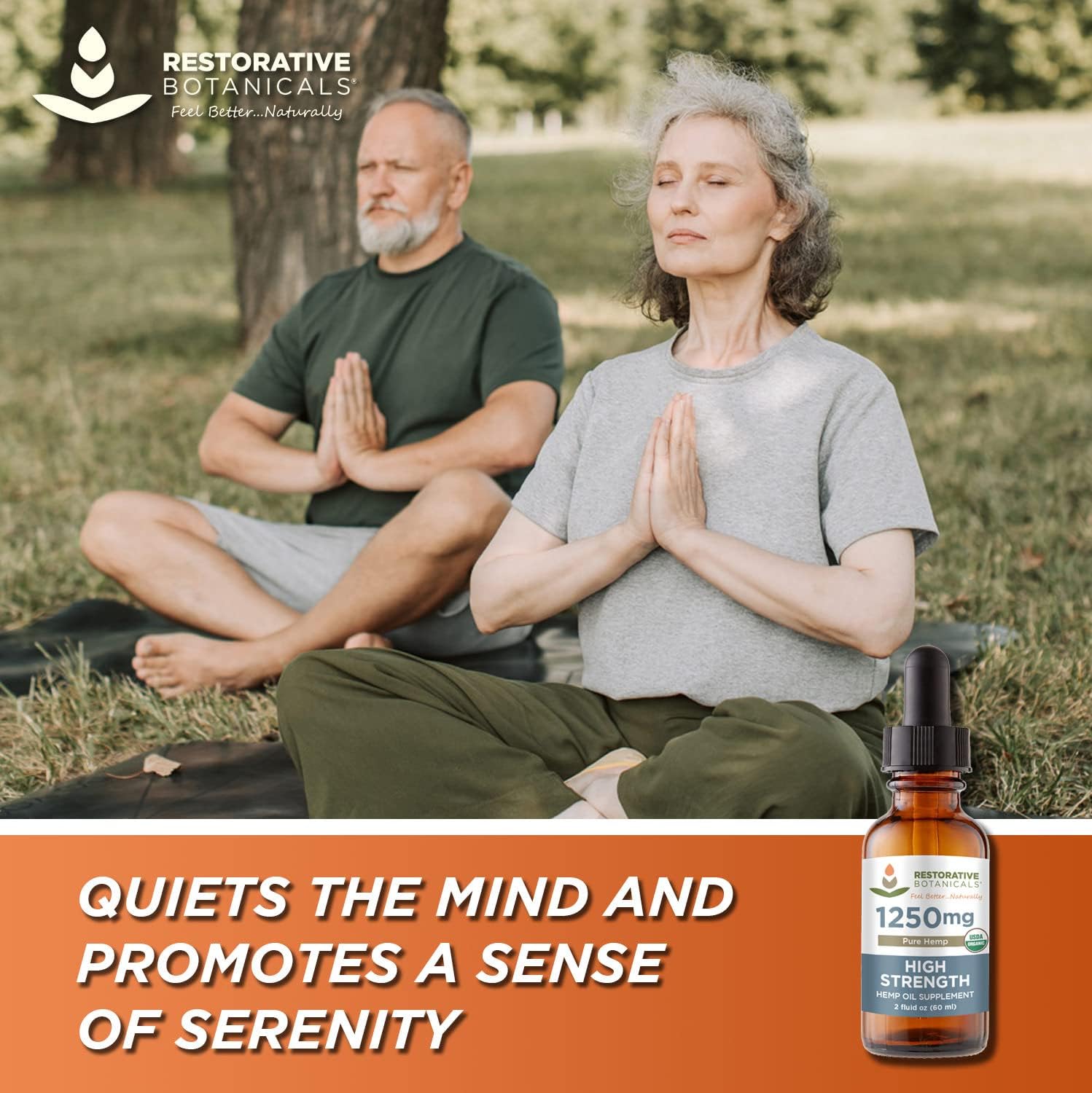 High Strength USDA Certified Organic Hemp Oil Drops - 1250mg Pure Hemp (2oz/60ml) 120 Servings - Natural Flavor for Calming Relief from The Stresses of Everyday Life - Image 7