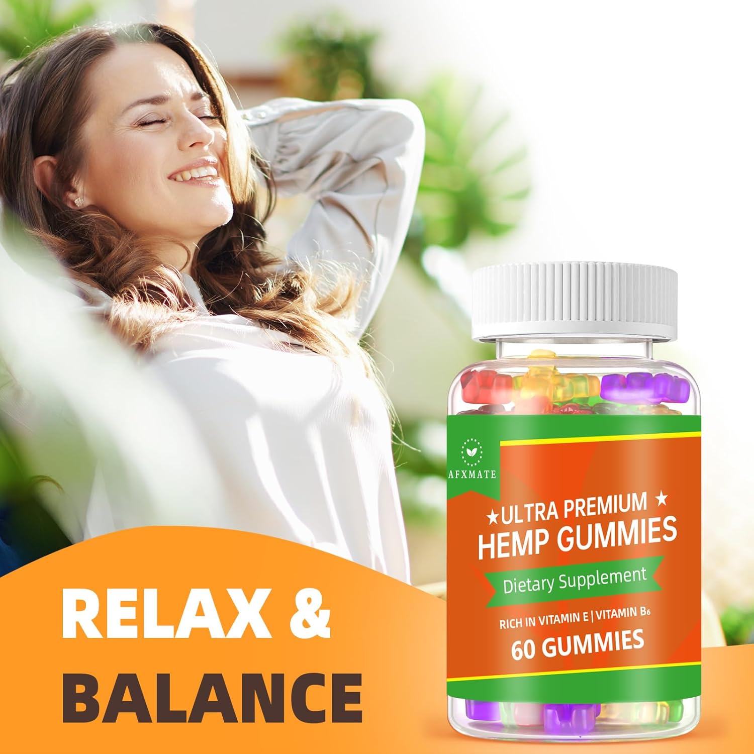 (2 Pack) Hemp Gummies, Fruity Edibles Gummy Advanced 100% Natural High Potency Hemp Seed Extract Gummies - 120 Gummies - Image 2