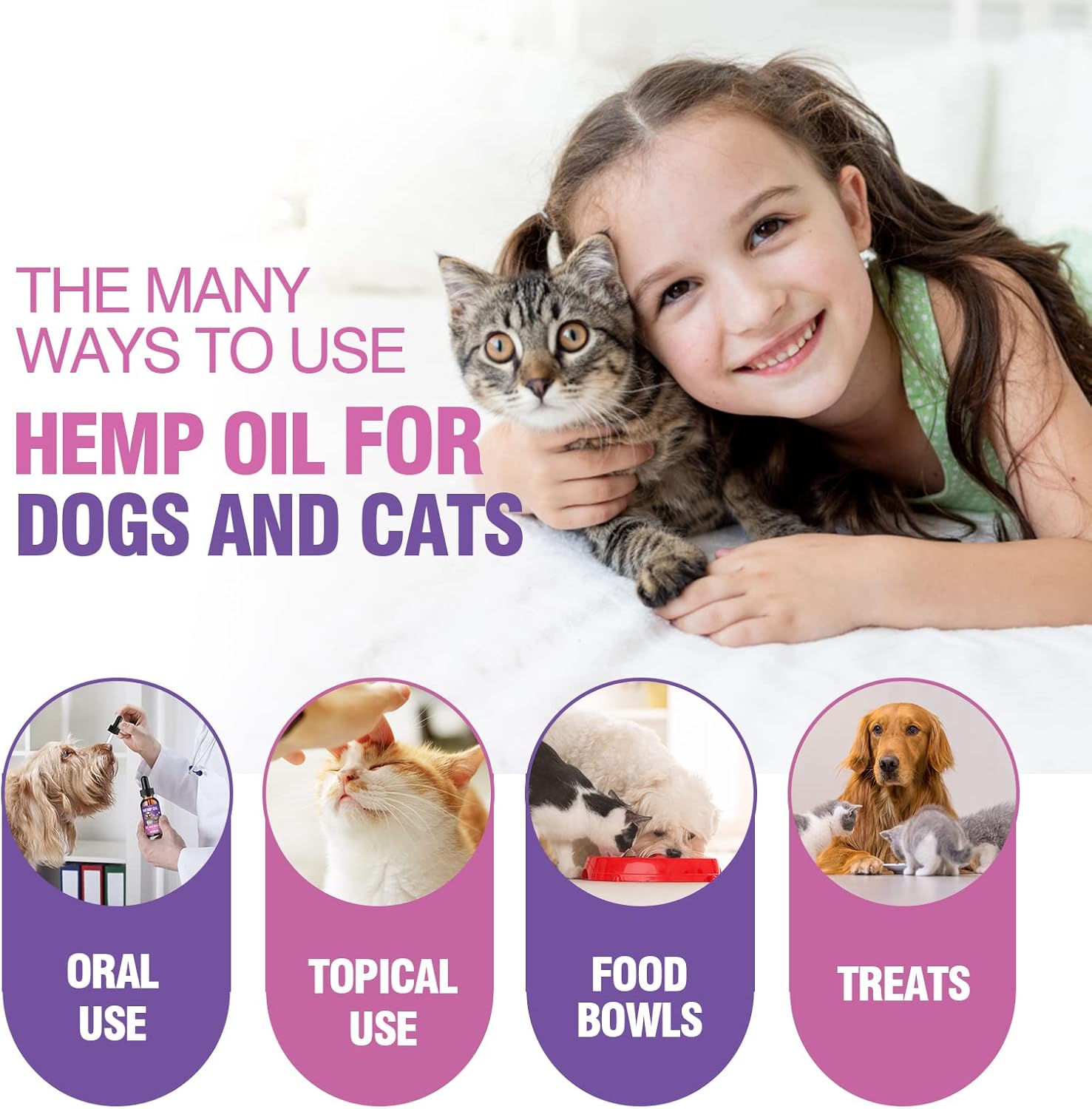 Hemp Oil for Dogs and Cats 3 Pack Relief Pet with Anxiety Stress Pain Aggressive - Image 6