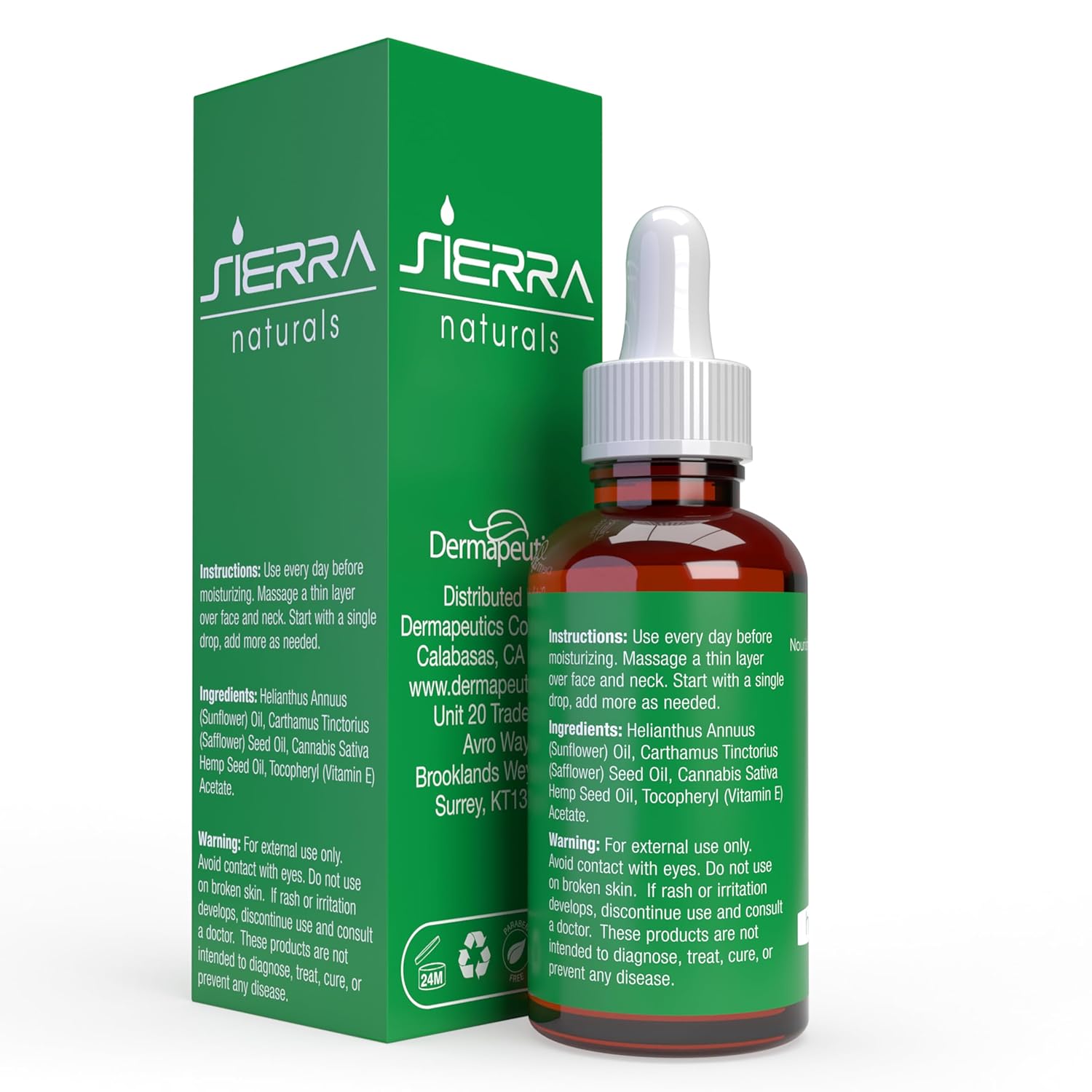 Sierra Naturals Hemp Seed Oil, Benefits for Skin Hemp Seed, Great for Beauty Anti-Oxidant Anti-Aging Moisturizing Hydrating with Vitamin E (1oz) - Hemp Oil - Image 4