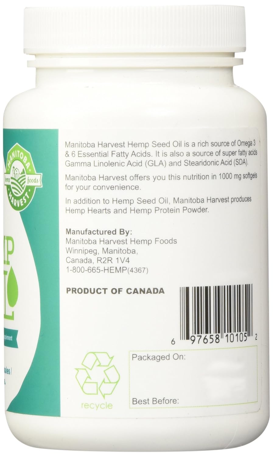 Manitoba Harvest Hemp Oil, 60 Softgel Capsules (Pack of 3) - Image 2