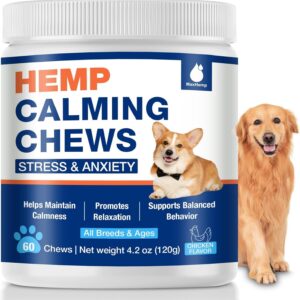 Calming Chews for Dogs - Advanced Hemp Dog Calming Chews- Anxiety Relief Treats for Composure, Separation, Barking, Thunderstorms, Stress Relief - Hiр and Jоint Supplement -180 Soft Treats