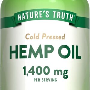 Nature's Truth Hemp Oil Softgels | 1400mg | 60 Count | Omega 3 6 9 | Cold Pressed | Non-GMO & Gluten Free Supplement
