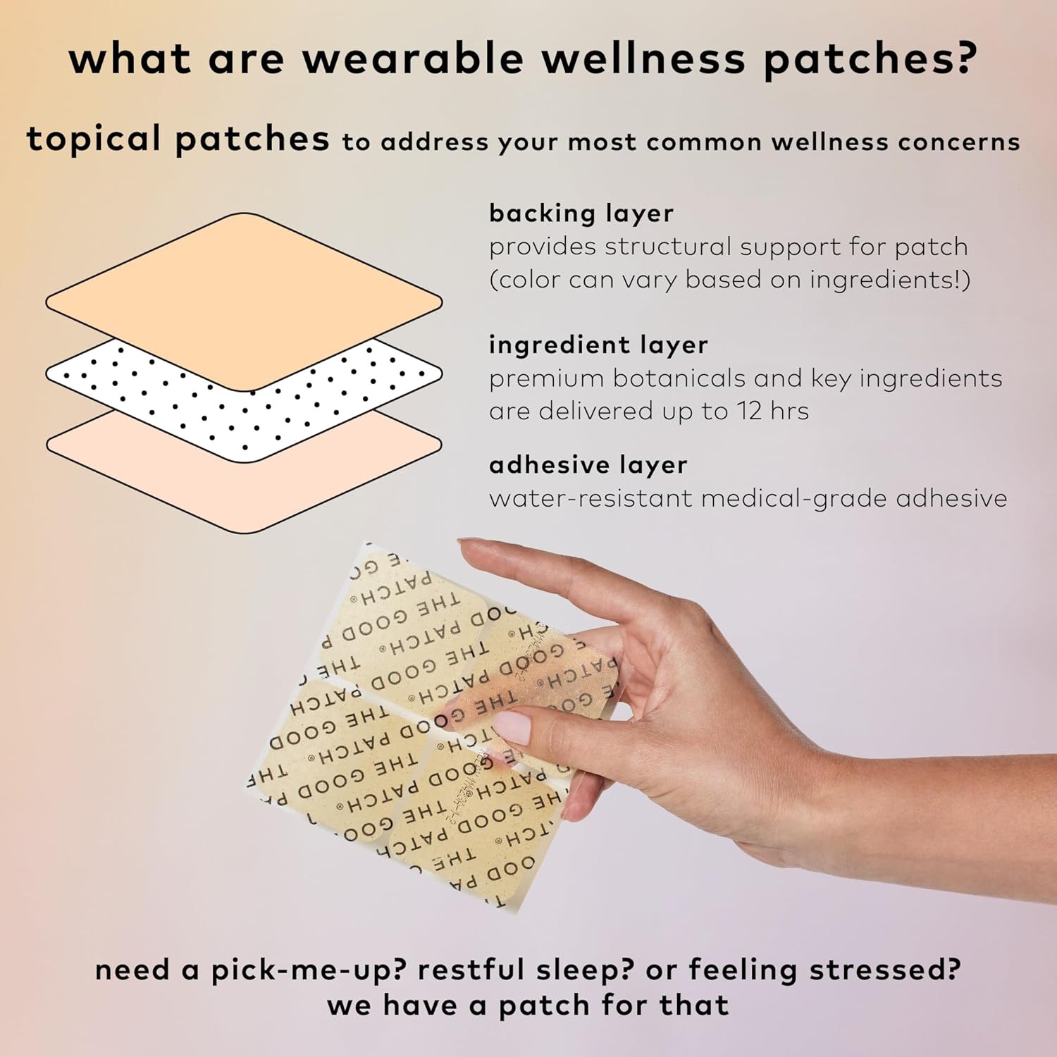 The Good Patch Nite Nite Sleep Patch Support with Hemp and Melatonin, Sustained Release, Natural Patch, Plant Powered Wearable Wellness (8 Total Patches) - Image 5