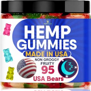 Hemp Gummies for Sleep Calm Relaxation, Hempoil Gummy Bear Candy Edibles-95 Fresh USA Bears