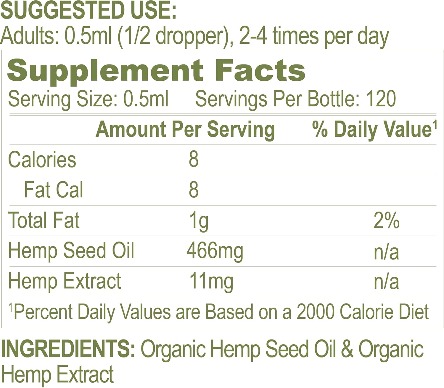 High Strength USDA Certified Organic Hemp Oil Drops - 1250mg Pure Hemp (2oz/60ml) 120 Servings - Natural Flavor for Calming Relief from The Stresses of Everyday Life - Image 2
