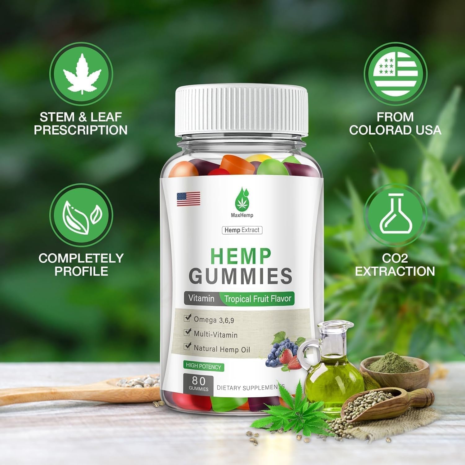 2 Packs Hemp Gummies for Sleep, Pain, Anxiety - High Potency Advanced Extra Strength with Pure Natural Hemp Oil - Hеmp Gummy for Adults - Image 2