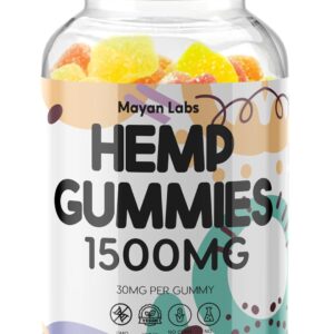 Hemp Gummies Advanced Extra Strength Infused Natural Organic Hemp Oil Bloom Vegan Adult Edibles Men L-Theanine Ashwagandha Sugar Made in USA