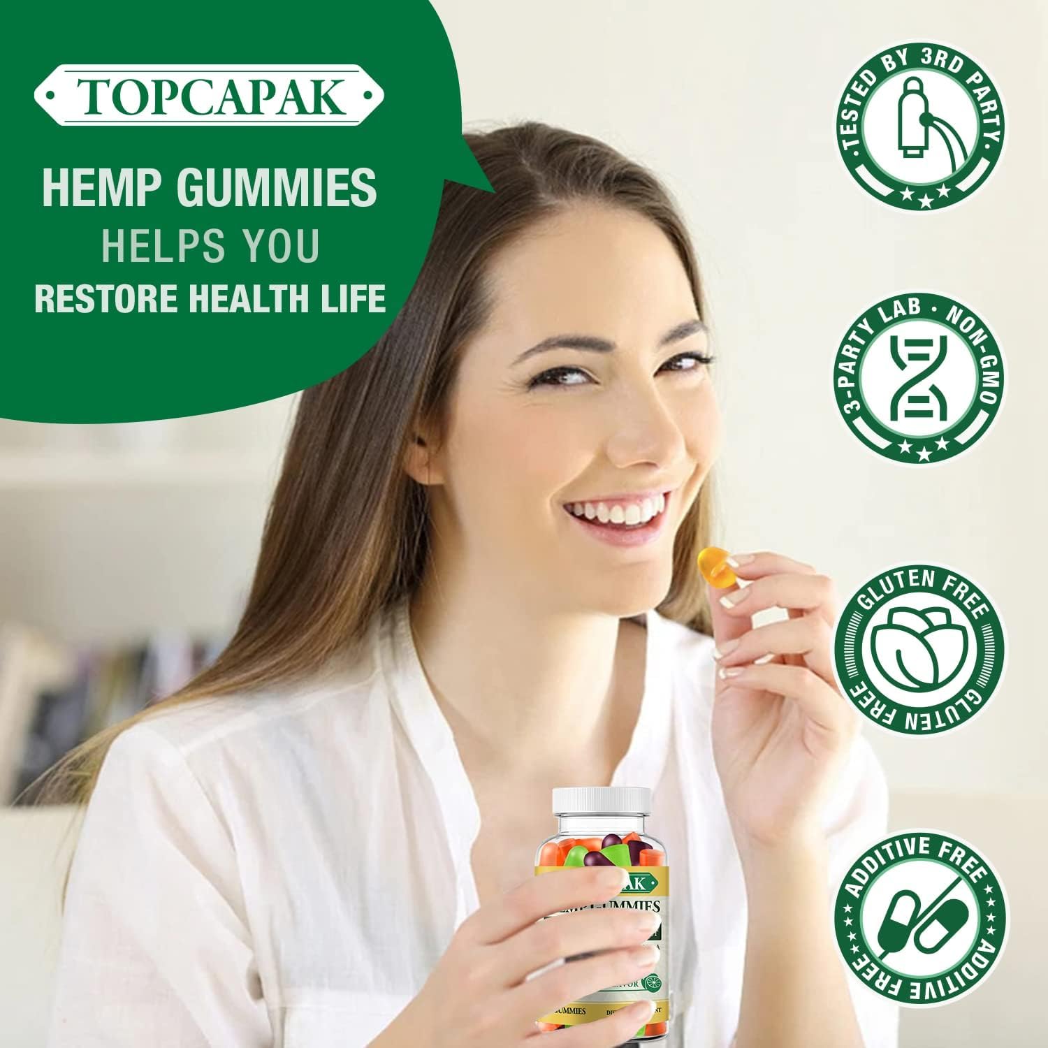 (2 Pack) Hemp Gummies High Potency Pure Hemp Oil Extract - Best Edible Gummy for Adults - Image 7