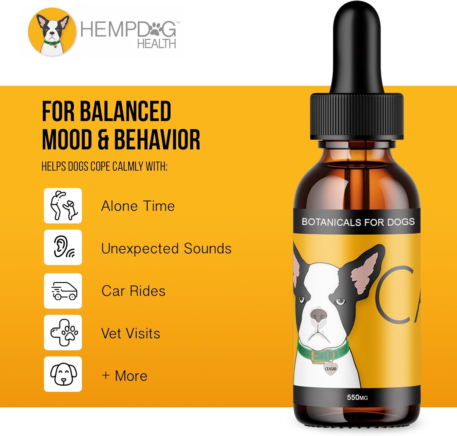 Calm - Pet Hemp Oil for Dogs - Pet Stress Relief & Relaxation - Fireworks, Thunder, Travel, & Separation Support - Natural Dog Calming Drops - Image 8