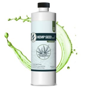 Zatural 100% Pure Hemp Seed Oil - Food Grade & Cold Pressed - Virgin Hemp Oil for Cooking, Smoothies, and Salads (16 Fl Oz)