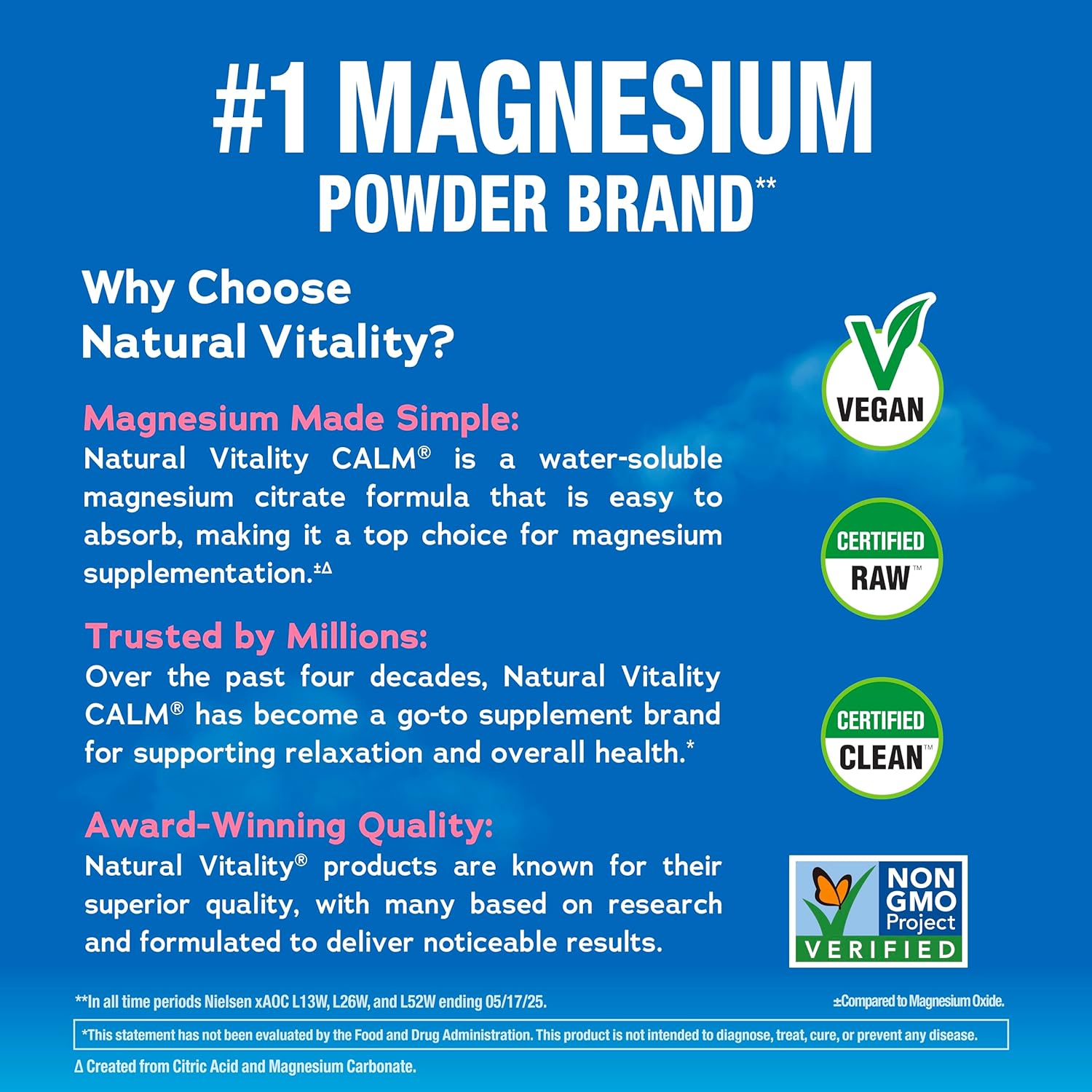 Natural Vitality Calm Magnesium 16 oz Powder | Relaxing Drink Mix | Cherry Flavored Supplement | 325mg Per Serving | Non-GMO, Gluten-Free & Vegan - Image 4