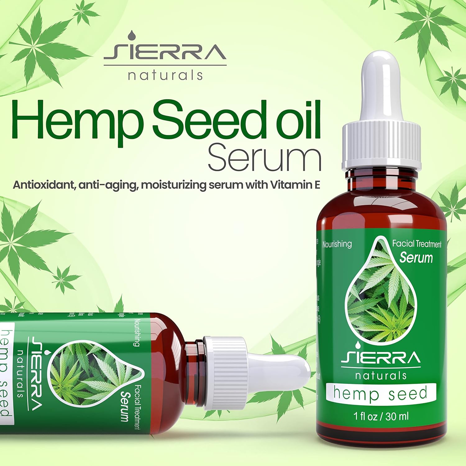 Sierra Naturals Hemp Seed Oil, Benefits for Skin Hemp Seed, Great for Beauty Anti-Oxidant Anti-Aging Moisturizing Hydrating with Vitamin E (1oz) - Hemp Oil - Image 5