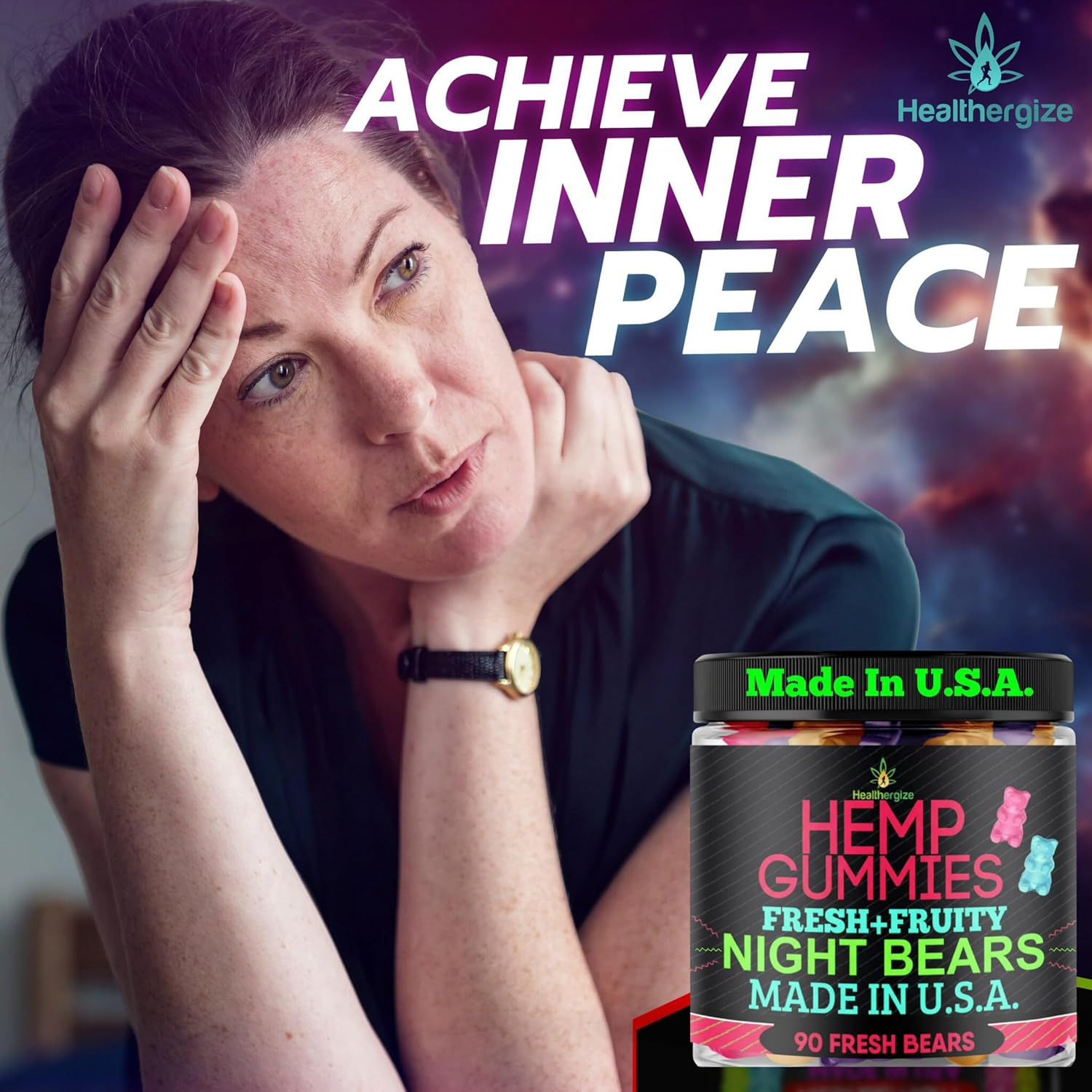 Hemp Gummies for Sleep-Calm Relaxation Fruity Gummy Bears Edibles, Restful Bedtime-Natural Hemp Oil Omega Candy-Made in USA-90 Count - Image 8