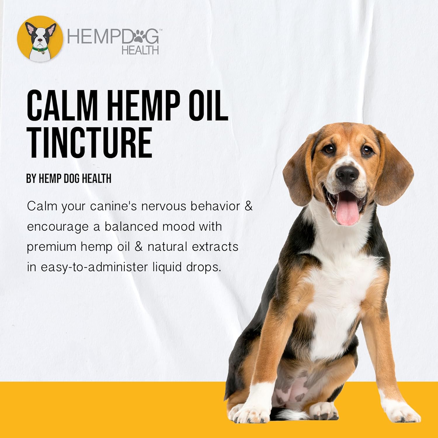 Calm - Pet Hemp Oil for Dogs - Pet Stress Relief & Relaxation - Fireworks, Thunder, Travel, & Separation Support - Natural Dog Calming Drops - Image 2