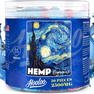 Hempgummies Extra Strength for Adults - Blueberry Grape Natural Juice Vitamins, Omega 3 - Chewable Gummy for Deep Bedtimes, Focus, Unwind, Made in USA