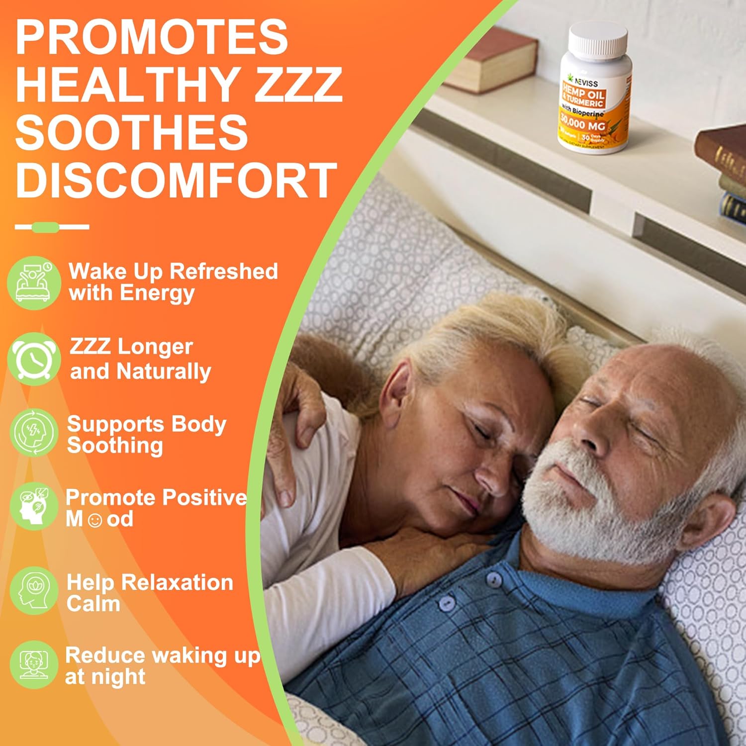 2 Pack Hēmp Oil Capsules with Turmeric - Organic Hēmp Seed Oil Pills with Turmeric Curcumin, Black Pepper - Vegan Omega 3 & 6 Supplement - Extra Strength & Absorption - 120 Softgels - Image 6