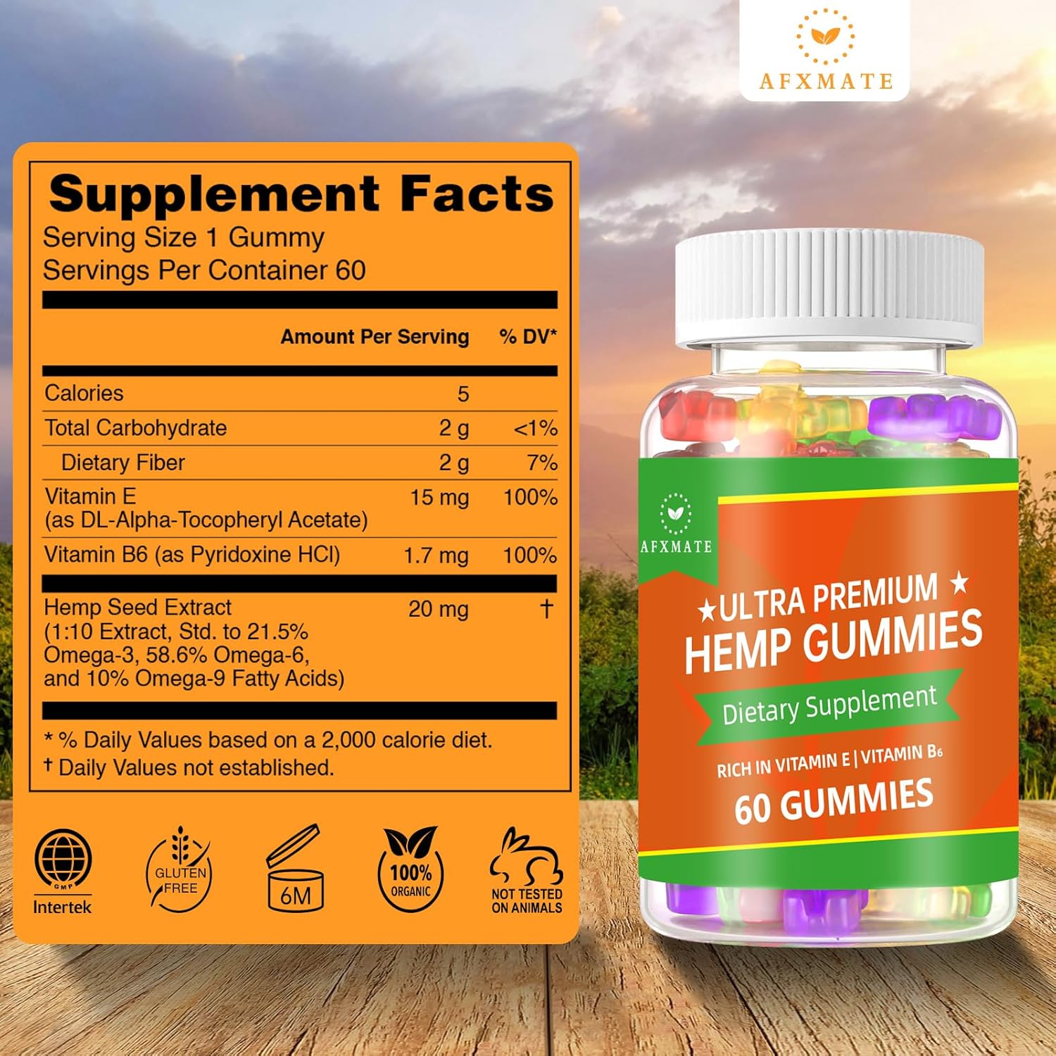 (2 Pack) Hemp Gummies, Fruity Edibles Gummy Advanced 100% Natural High Potency Hemp Seed Extract Gummies - 120 Gummies - Image 6