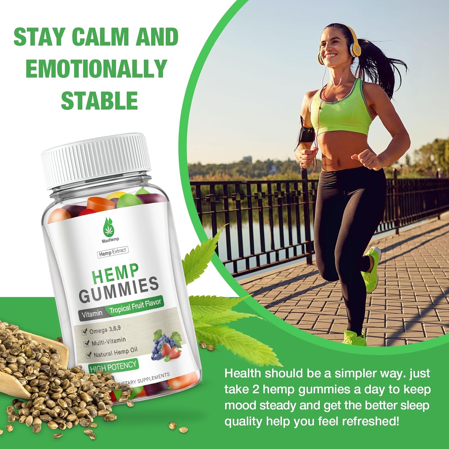 Hemp Gummies for Sleep, Pain, Anxiety - (1 Packs) High Potency Natural Hеmp Oil Infused Gummies - Natural Fruity Bear Hemp Gummy for Adults Vegan - Image 5