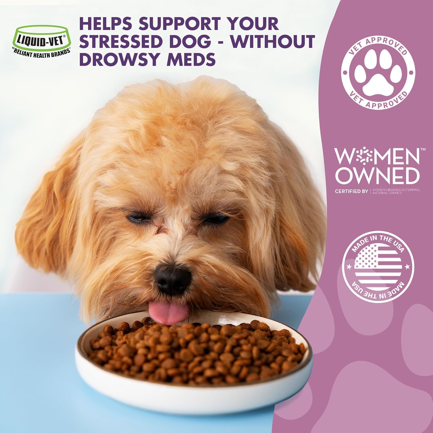 LIQUID-VET Premium Calming Dog Supplements - All Dog Essentials with Chamomile for Skin & Coat Support - Ideal for Large Breeds, Puppies, and Overall Wellness - Image 3