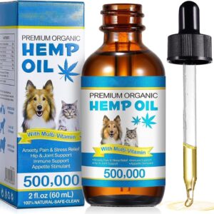 Oil for Dogs & Cats 60ML,Pet Oil for Pain,Skin,Arthritis Pain,Pain Relief,Calming,Omega 3,6,9 for Dog Emotions,Barking & Dog Joints,Supports & Maintains Healthy Joints (1 Pack, Blue)
