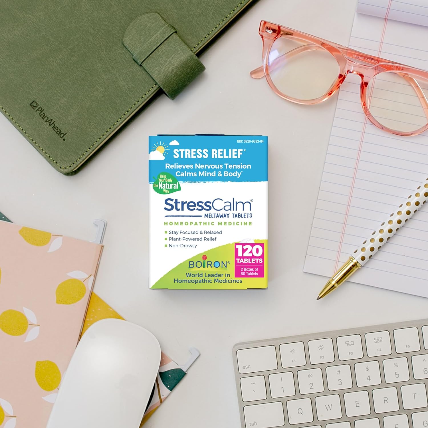 Boiron StressCalm Tablets for Relief of Stress, Anxiousness, Nervousness, Irritability, and Fatigue - 120 Count (2 Pack of 60) - Image 7