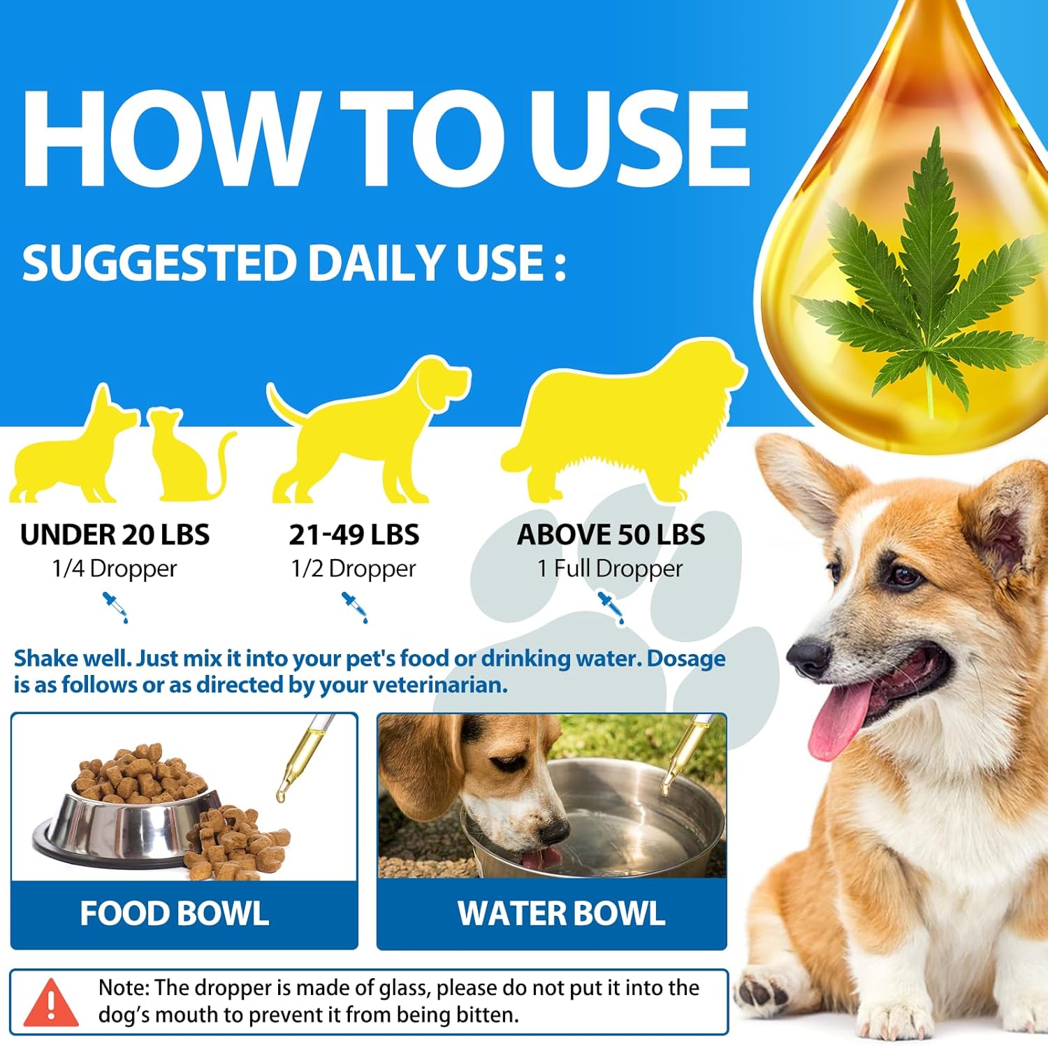 Pet Oil for Dogs and Cats Anxiety Stress Pain Relief Joint Hip Аrthritis Sleep Aid Calming Oil Drop Improves Skin & Coat, Natural Extract Treats Dog Calming Oil 60ML - Image 7