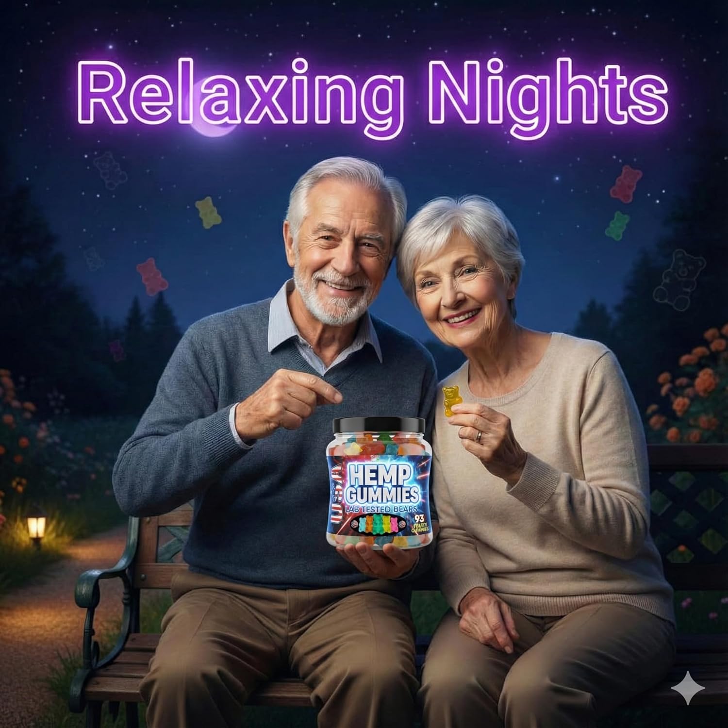 Hemp Gummies For Sleep And Calm-Hemp Oil Gummy Bears Edibles Fruity Candy-Made In USA-93 Bears - Image 7