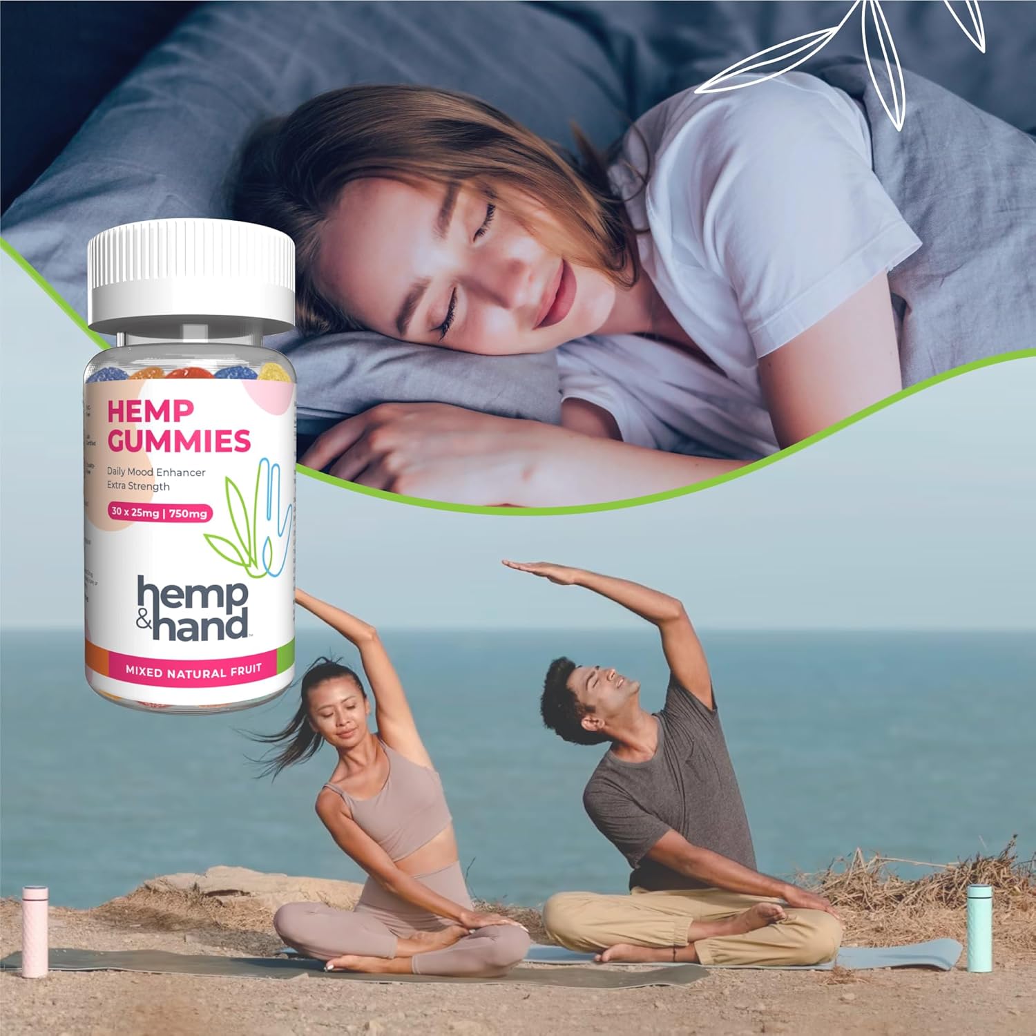 Hemp Gummies 750mg - Chill, Inflammation, Natural Pain, Restful Sleep (25mg Gummy) - by Hemp and Hand - Image 4