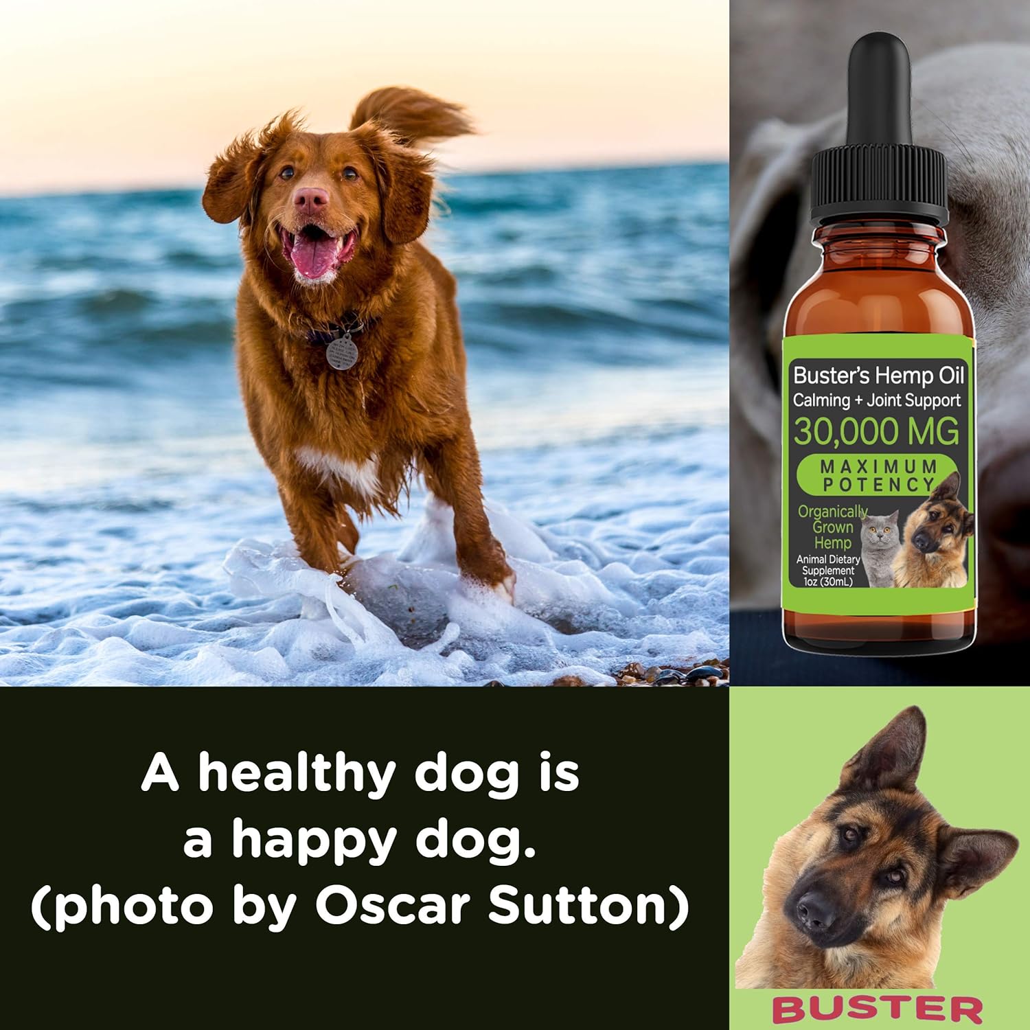 Busters Organic Hemp Oil 2Pack, 2Months Supply Treats for Dogs and Cats Perfect Ratio Omega 3 and 6 Made in USA Hip and Joint Health, Natural Relief, Calming - Image 3