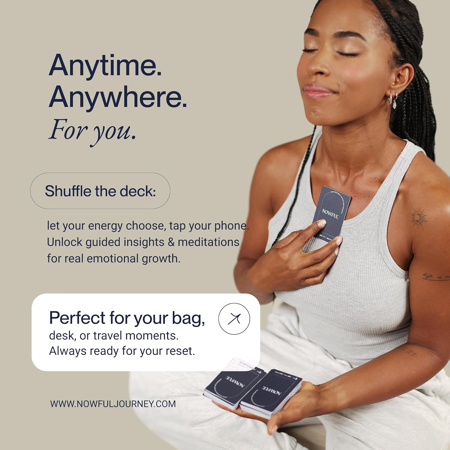 Smart Affirmation Cards – Daily Mindfulness, Motivation & Self Care Deck with Phone Tap App for Personalized Guidance, Emotional Clarity & Positive Rituals - Image 3