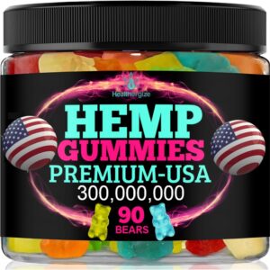 Hemp Gummies for Relaxation and Rest-Natural Hempseed Oil Gummies, Fresh Fruity Flavors Tasty Candy-Made in USA-Sleep Gummy Bear Edibles-90 Count Bears