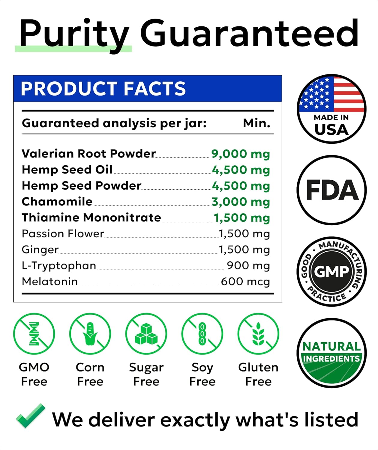 BARK&SPARK Advanced Calming Chews for Dogs - Hemp Chew + Melatonin - Anxiety Relief - Sleep Aid - Relaxing Treats - Stress Relief During Fireworks, Storms, Thunder, Barking - Image 8