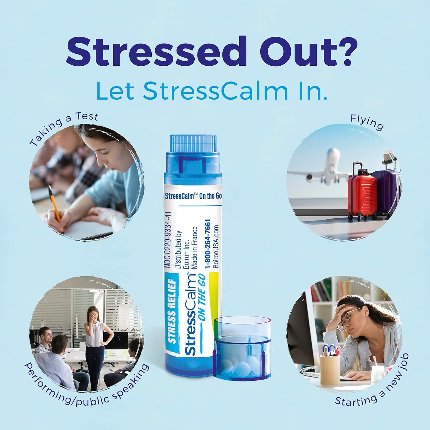 Boiron StressCalm On The Go for Relief of Stress, Anxiousness, Nervousness, Irritability, and Fatigue - 2 Count (160 Pellets) - Image 6