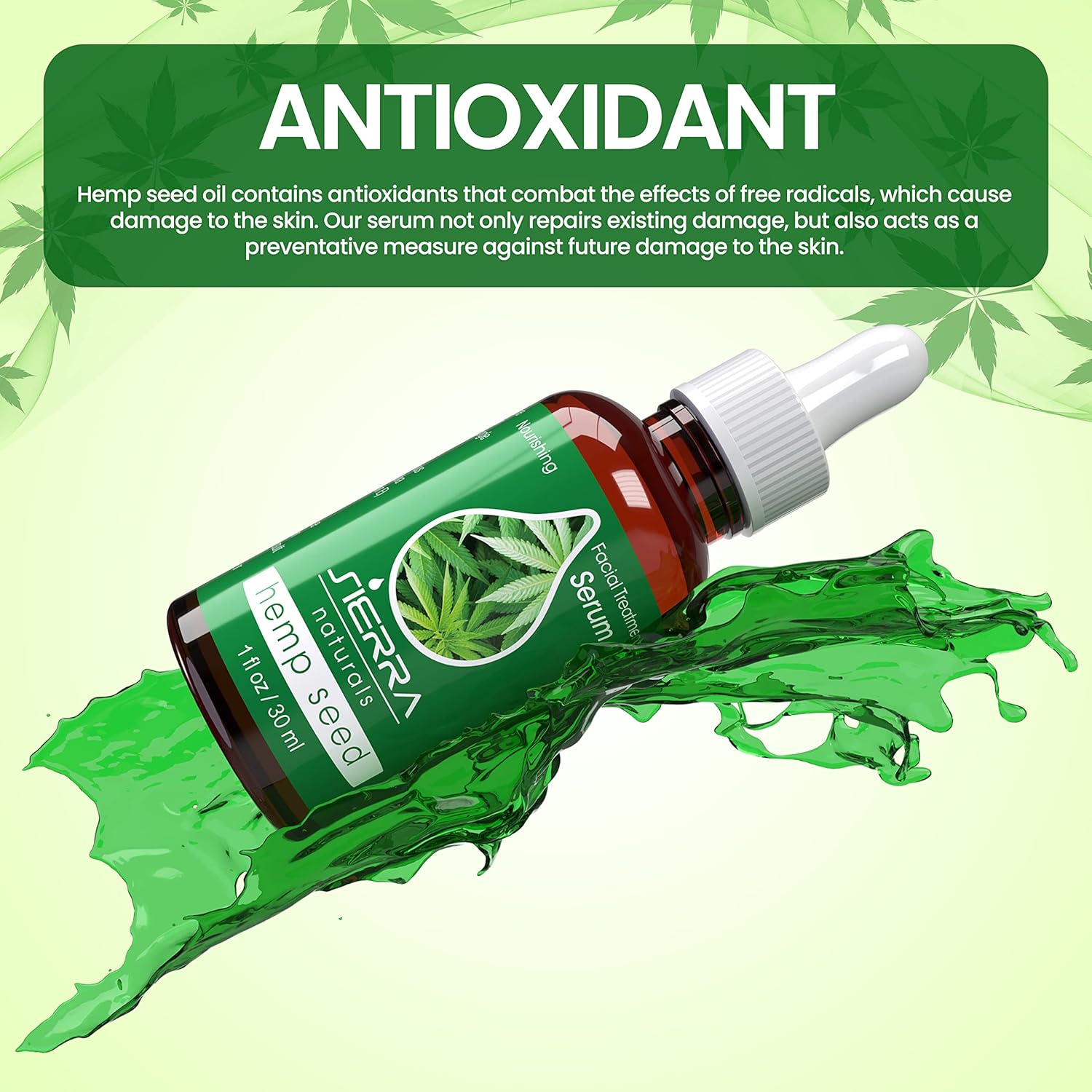 Sierra Naturals Hemp Seed Oil, Benefits for Skin Hemp Seed, Great for Beauty Anti-Oxidant Anti-Aging Moisturizing Hydrating with Vitamin E (1oz) - Hemp Oil - Image 7