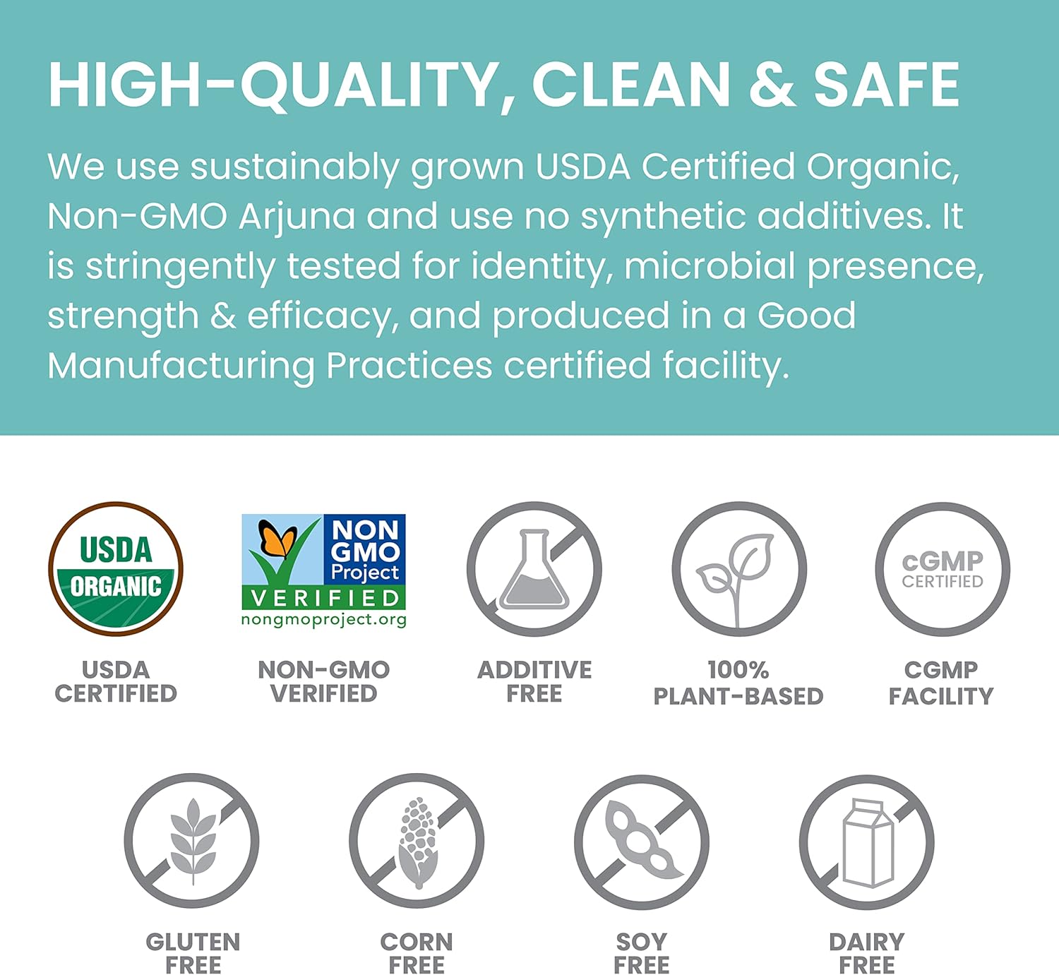 Himalaya Organic Arjuna, 60 Day Supply - Herbal Supplement Supporting Heart Health and Normal Blood Pressure - USDA Organic, Vegan, Non-GMO, Gluten Free, 700 mg, 60 Caplets - Image 5