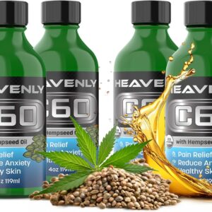 HNP Labs C60 Organic Hemp Seeds Oil - 99.99% C60, Food-Grade Supplement for Longevity & Wellness - 80mg C60 Organic Hemp Oil Boost Vitality, Anti-Aging Formula for Radiant Skin Lab-Tested for Purity