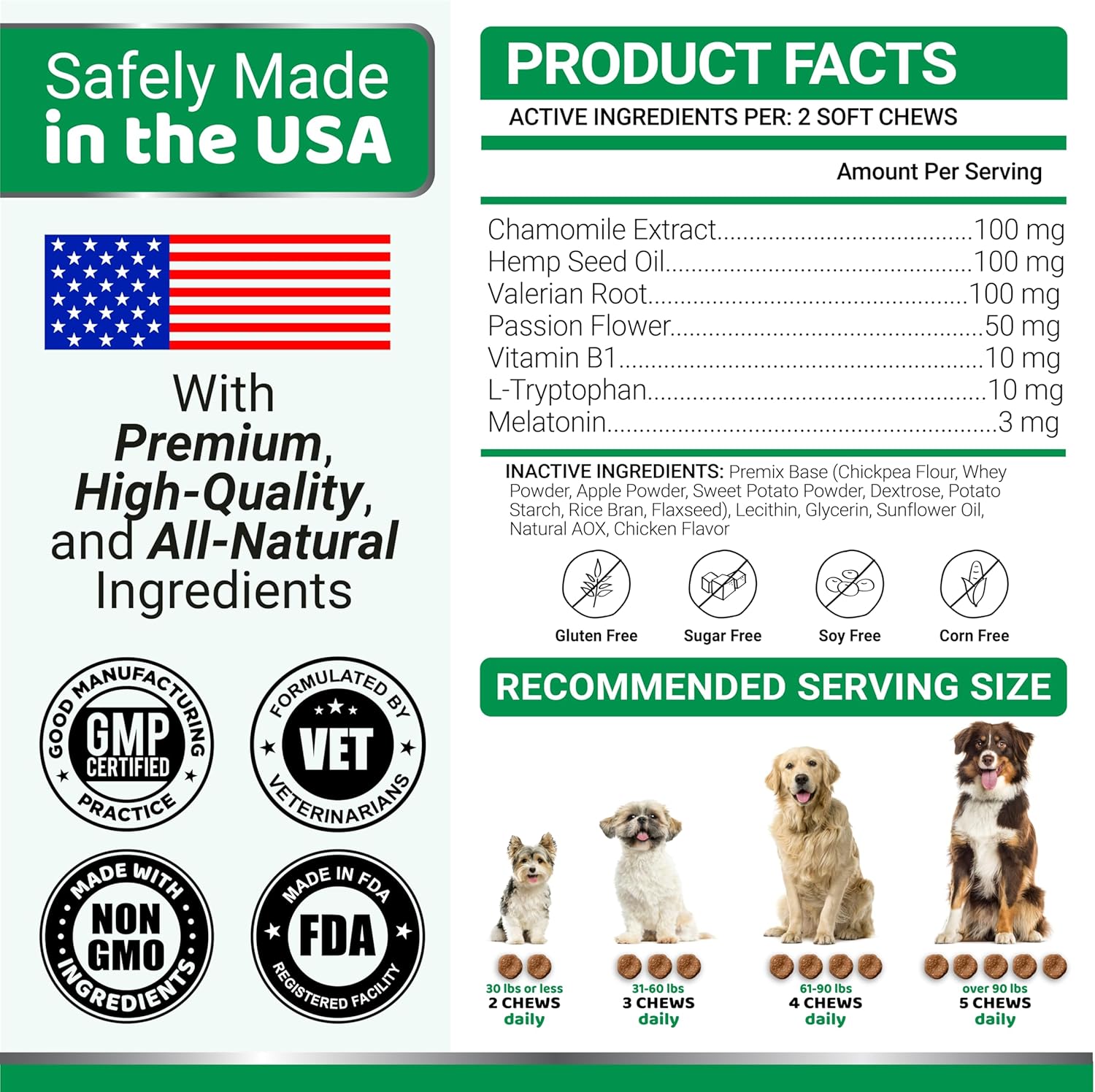 Hemp Calming Chews for Dogs - 240 Treats - Advanced Dog Calming Chews - Anxiety Relief Supplement Treats with Melatonin - Sleep Aid for Separation, Barking, Stress, Hip and Joint Support Made in USA - Image 6