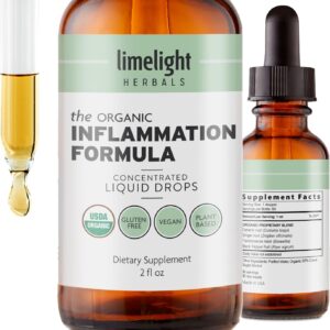 Organic Inflammation Formula Advanced Liquid Drops – Turmeric, Ginger, Boswellia & Black Pepper – Whole-Body Wellness & Inflammatory Support, Joint & Mobility Support – Vegan, Non-GMO – 60 Servings